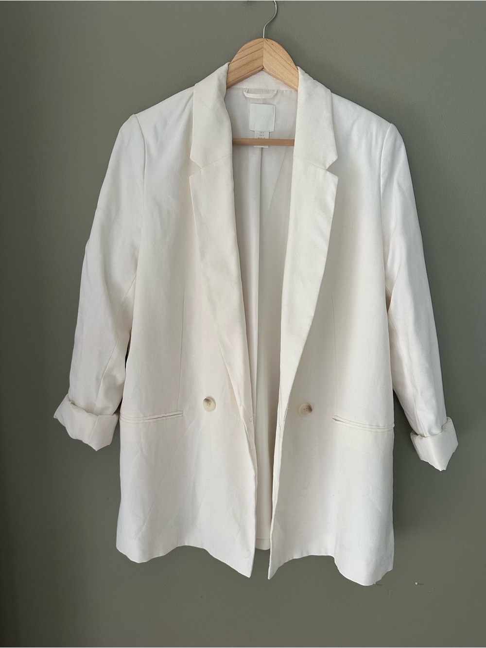 H&M White Oversized Women's Blazer